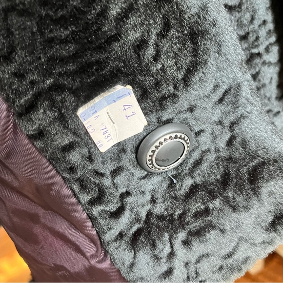 Vintage Textured Faux Fur Coat Sz L/Xl - Picture 6 of 10
